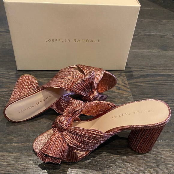 New In Box Loeffler Randall Penny Knot Mules - Picture 7 of 10